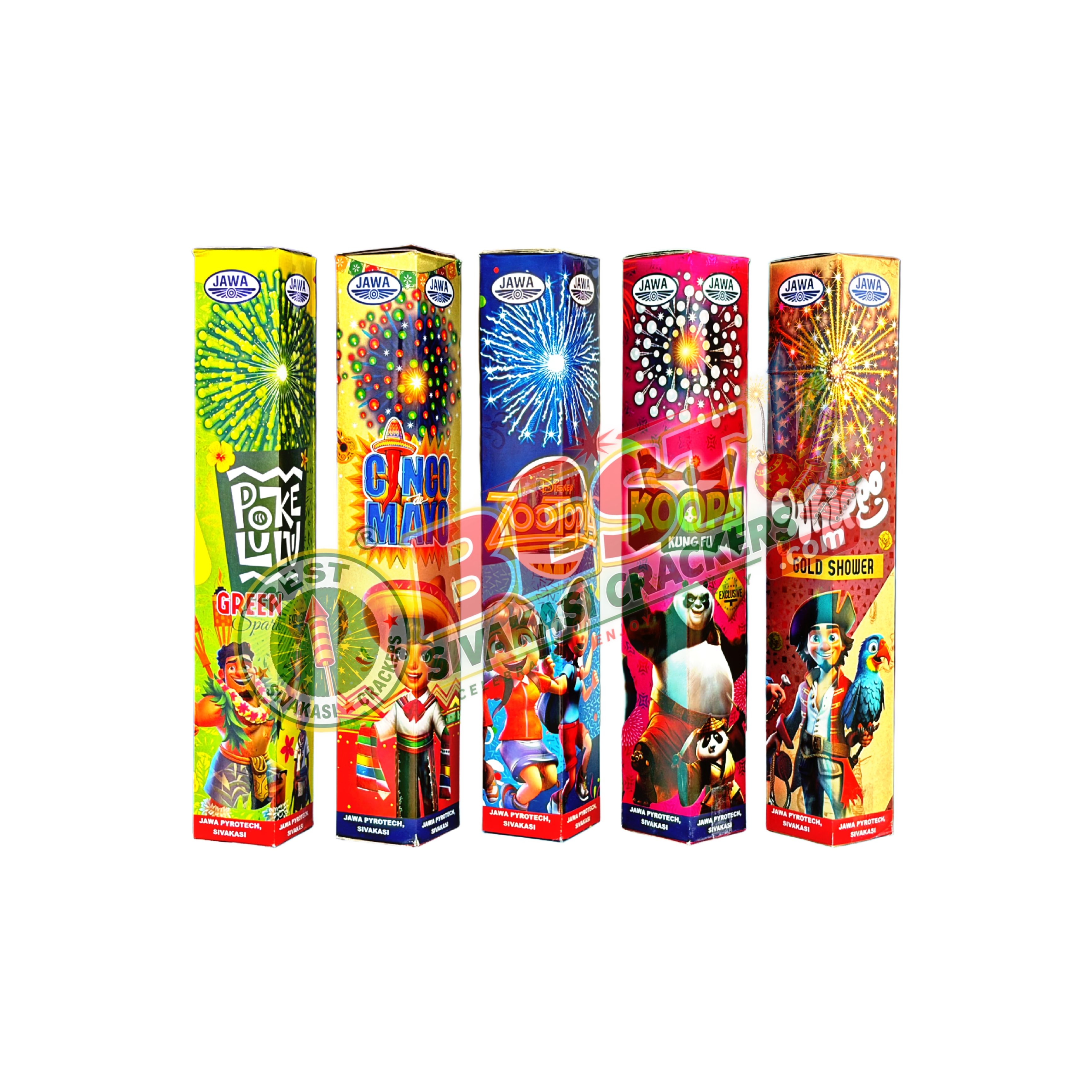 2" Single Sky Shot (5 Varities crackers)