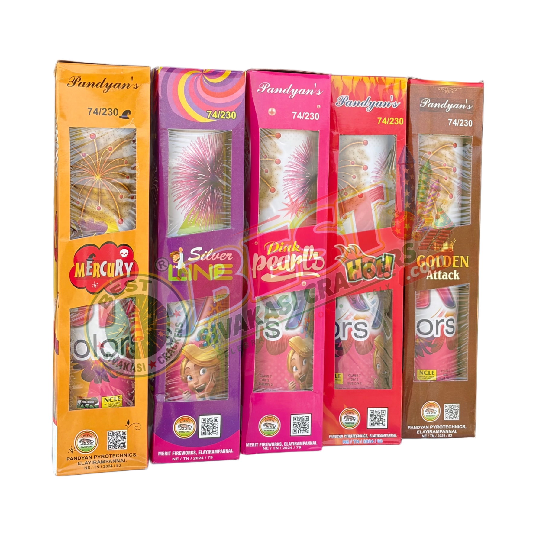 3½" Single Sky Shots (5 Varities crackers)