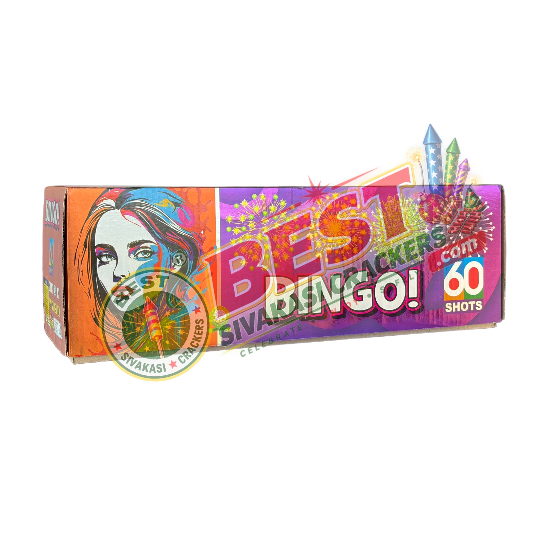 60 Shots Multicolour with Boom 